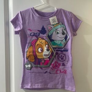 Paw Patrol Lavender Short Sleeve Tee with Skye & Everest Graphic